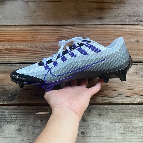 New Men Nike Vapor Edge Speed 360 Black Court Purple Football Cleats - Picture 2 of 8